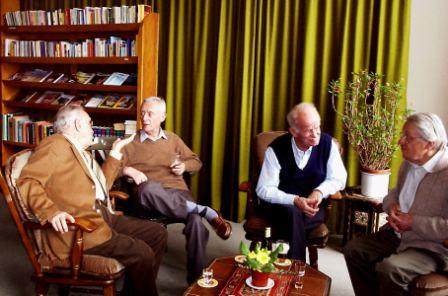 Tweede van links: Jean Marie Hougardy, de vice-provinciaal van Belgi